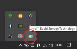 Intel Rapid Storage Technology tray icon