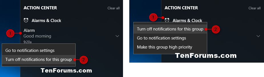 Turn off notifications for this group