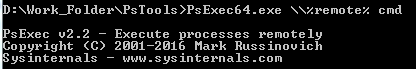 Running 'cmd' command on 64-bit Win7 remotely