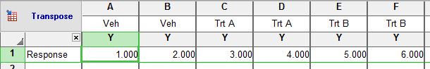 Result of Transpose X and Y