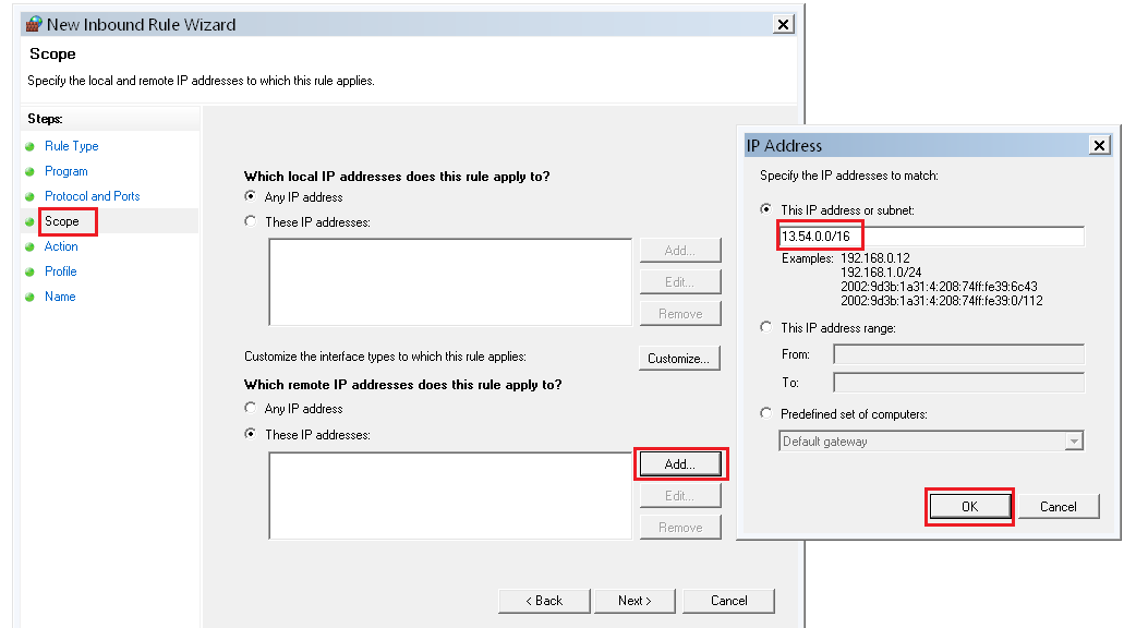 Advfirewall Firewall add Rule name.