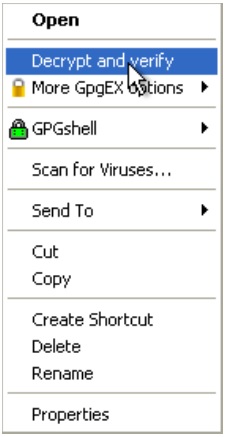 Context menu