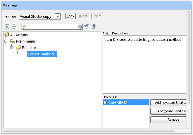 IntelliJ IDEA Keymap for Ctrl+Alt+M