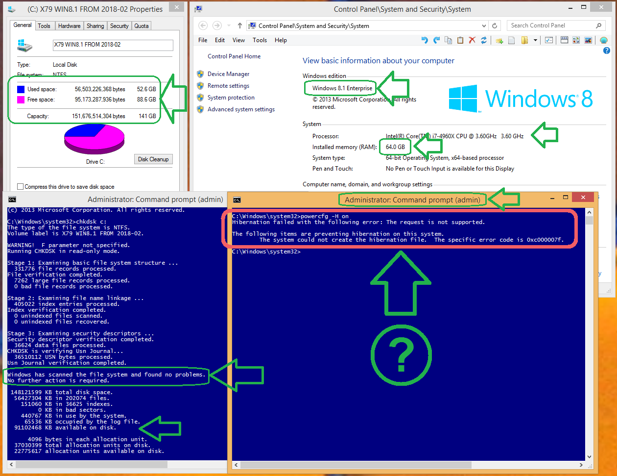 Не работает гибернация в windows 7