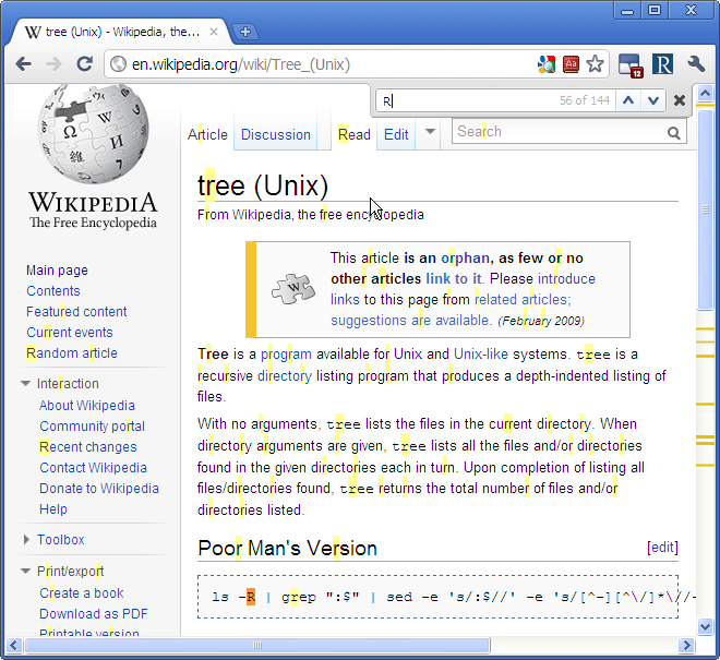 screenshot of browser
