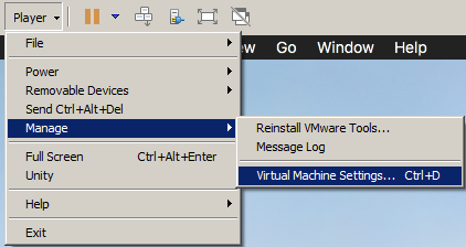 vm menu settings