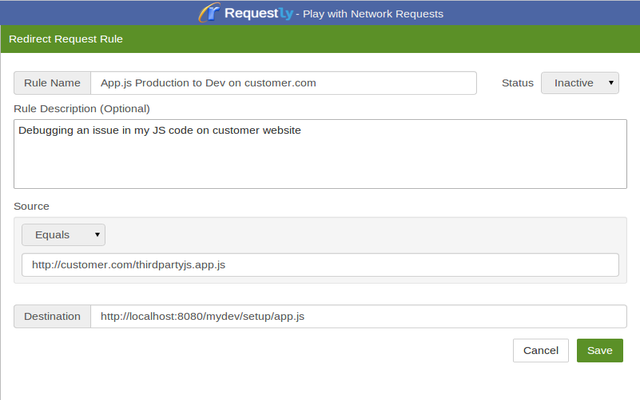 Creating a Redirect Rule