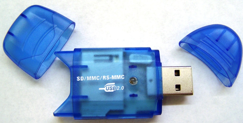 Small, USB SD card-reader
