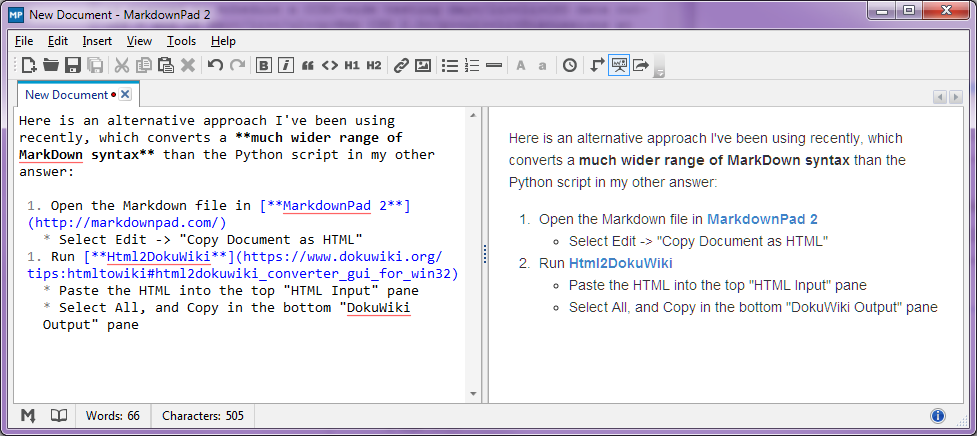 MarkdownPad 2 Screenshot