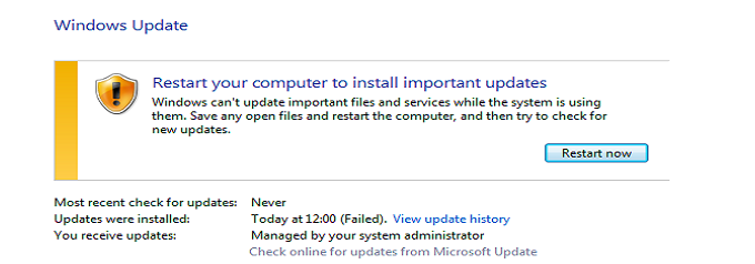 windows update error