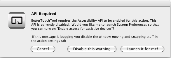 message window if you haven't already enabled the Accessibility API