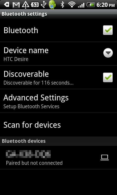 enable bluetooth and make discoverable