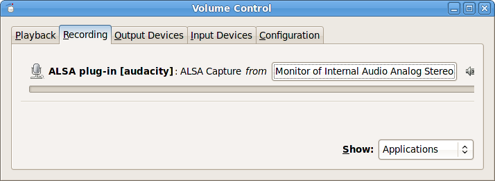 pavucontrol output monitoring
