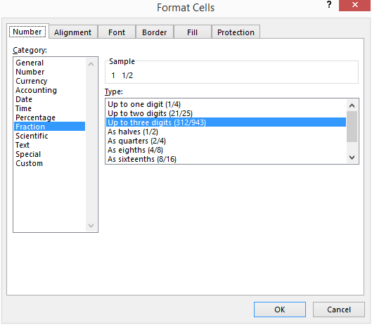 Excel format cell screenshot