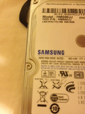 Picture of the HDD