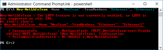 New-NetLbfoTeam